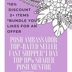 👒POSH AMBASSADOR👒TOP-RATED SELLER👒FAST SHIPPER 